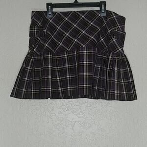 Y2K 90s Plaid No Boundaries Pleated Mini Skirt Clueless Academia Twee Size 13